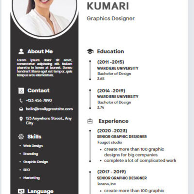 Normal Cv Format Fo Job