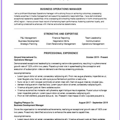 Normal Cv Format Fo Job