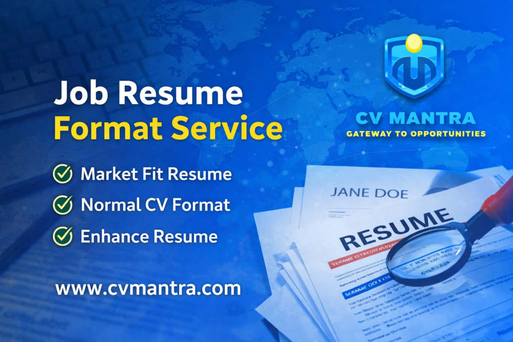 Job Resume Format Services